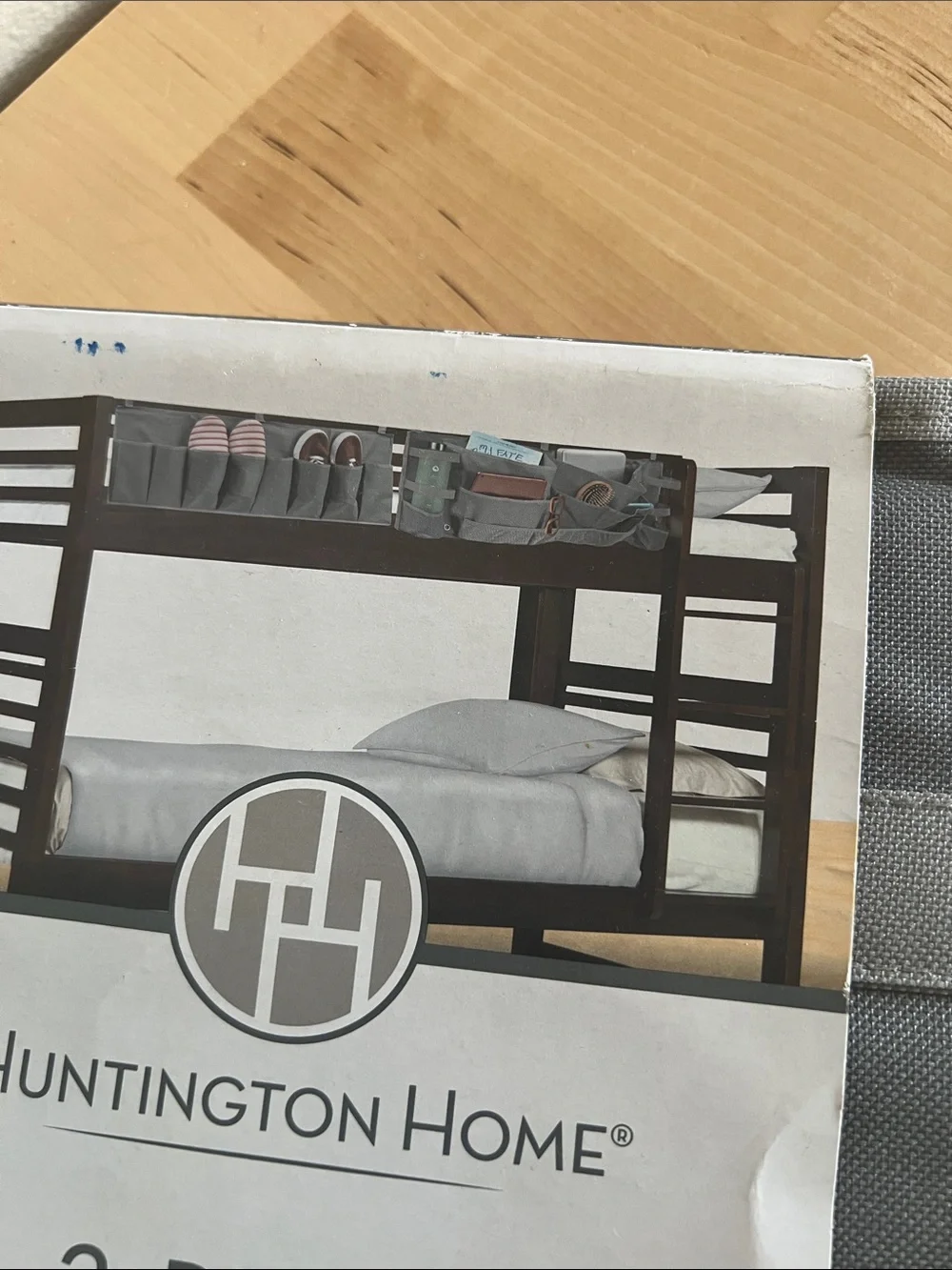 Huntington Home 2-Piece Bedside Caddy in Gray